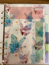 Hojas sueltas Kawaii A5 A6, recambio de papel, carpeta espiral, índice de páginas internas, planificador diario semanal mensual, Agenda, 2021, 45 hojas