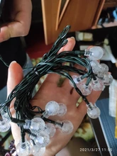 Crystal-Ball Fairy-Lights Led-String Solar-Lamp Christmas-Decor Power LEDS Garden Outdoor