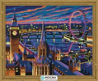 

Painting on canvas "night London" 40x50 cm mosfa 7c-0204