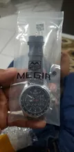 MEGIR-reloj analógico de cuarzo para hombre, accesorio de pulsera resistente al agua con calendario, complemento Masculino de marca de lujo con esfera luminosa y diseño militar, 1010G