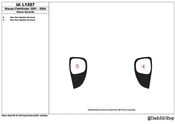 

Interior lining for Nissan Pathfinder 1996-2004. Set L1337.