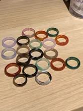 Lote de 20 unidades de anillos de piedra Natural Vintage para mujer, 5-6MM, abalorio de piedra con joyas anillos, Unisex, venta al por mayor