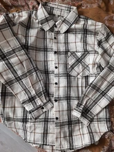 Plaid Shirts Outwear Spring Womens Blouses Checked-Tops Long-Sleeve Loose Female Autumn