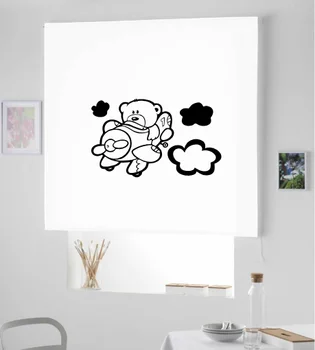 

Blind Iroa roll Child/Teddy Bear Aviator! ROLLER BLINDS TRANSLUCENT! (WHITE 100X175)