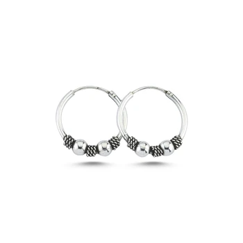 

Silver 925 Sterling 20mm Oxidized Ring Earrings