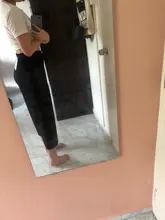 Pantalones de punto finos para mujer, pantalón suelto, de pierna ancha, cintura elástica, hasta el tobillo, talla grande, S-4XL