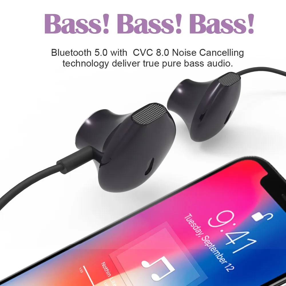 Wireless Earphones Bluetooth Ear hook Sport Running Stereo Noise Cancelling Headphone For iPhone Xiaomi Samsung Android Headset