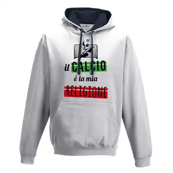 

Hood Sweatshirt Two-Color Football Funny Funny Football My Religion S