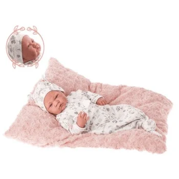 

Newborn tokeel with pink bib toy