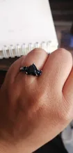 Anillo de circonia cúbica con forma de corazón negro para parejas, sortija, Zirconia, circonita, zirconita, zirconita, circón, estilo romántico, Popular, aniversario de boda