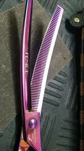 Fenice profesional JP440c 7 pulgadas de alta calidad para mascotas tijeras de peluquería canina curva adelgazamiento tijeras adelgazamiento de 25%