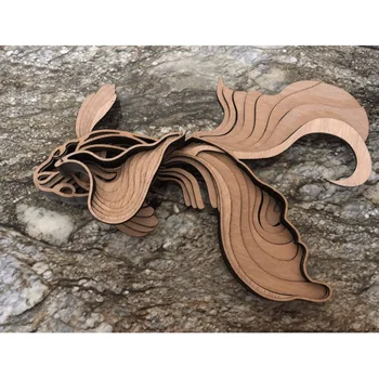 

The Files of laser cutting machine Multilayer Mandala Goldfish model Vector outline-model 3D body drawings