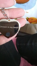 Atoztide-llavero de corazón de acero inoxidable personalizado, Color plateado, Dag, llavero de etiqueta grabado de palabras, regalo de joyería