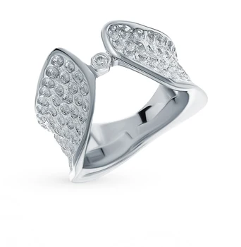 

Silver ring with cubic zirconia sunlight sample 925
