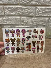 LOL surprise-figuras de acción de dibujos animados para chica, tatuajes originales, pegatinas aleatorias, regalos de cumpleaños, 1 Uds.