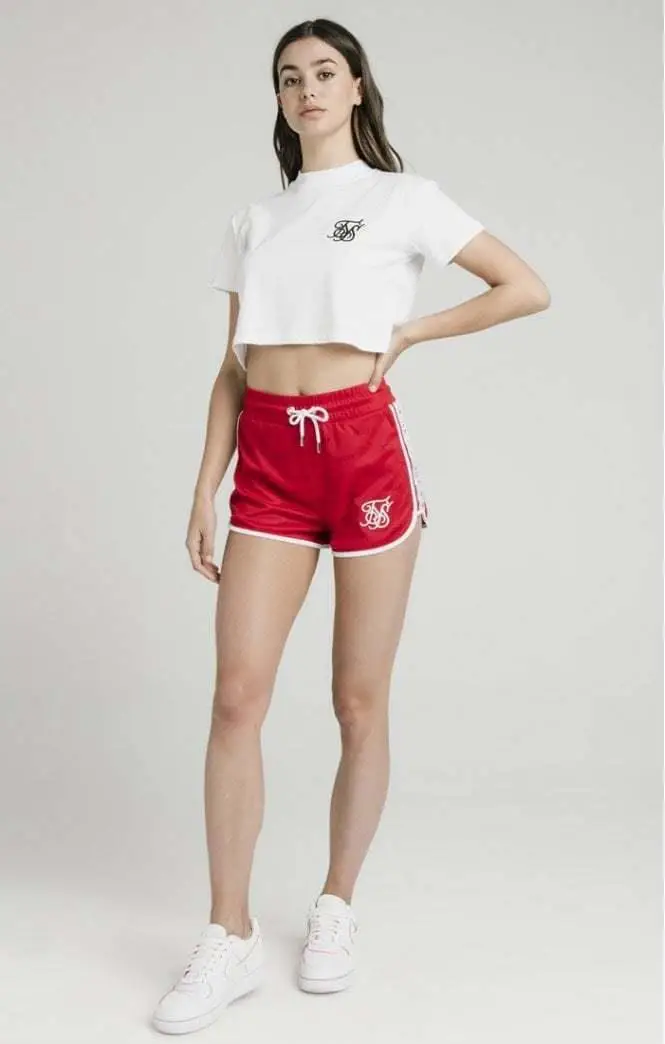 SikSilk женские короткие шелковые шорты для спортзала-красный