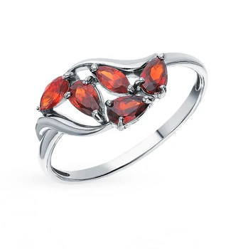 

Silver ring with cubic zirconia sunlight sample 925