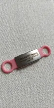 Etiqueta de policarbonato para perros, placa de identificación de silicona de acero inoxidable, Collar para perro, antipérdida, placas de identificación, goma extensible