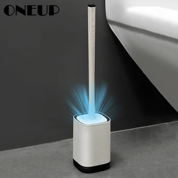 

ONEUP TPR Silicone Toilet Brush Wall-mounted Or Floor-Standing Bathroom Toilet Cleaning Brush For Toilet Bathroom Accessories