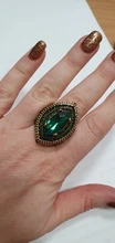 Kinel de lujo anillo para las mujeres aspecto Vintage AAA verde de cristal de la joyería de Boho de Color oro encanto étnico anillo de boda