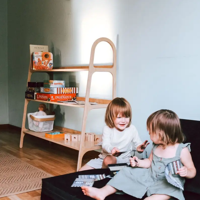 2 shelves Montessori Toddler Toy shelf Made-to-measure bookcase Display shelf Custom Montessori furniture up to 47/120cm