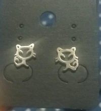 50 Uds 3,8x4,8 cm pendiente pantalla Tarjeta de pendiente arete titular en blanco etiquetas de papel Kraft para DIY pendientes de gota largos tarjeta para presentación de joyas