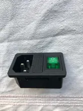 Fuse Connector-Plug Rocker-Switch Power-Socket Inlet Black Iec320 C14 Blue Green 