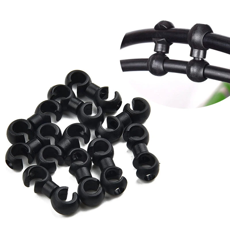 10pcsSShapedHookClipsRotatingBikeBrakeGearCrossCableTidy