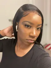 TIANTAI-Peluca de cabello humano liso para mujer, postizo de encaje con cierre de 4x4 28 pulgadas, pelo Remy brasileño con densidad de 150