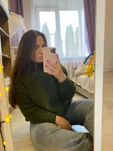 Tops Pullovers Neck-Sweater Turtle Cashmere Elegant Thick Korean Hirsionsan Warm New