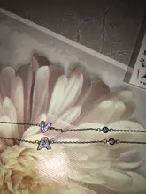 Pulsera de perlas de imitación de estrella de luna de ANENJERY pulsera de plata de ley 925 con gradiente de zirconia de piedra lunar para mujer S-B304