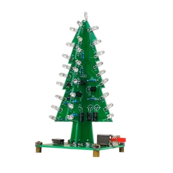 

Taidacent Christmas Tree Soldering Kit Colorful LED Flash Tree Parts Electric Welding Kit Parts Soldering Electronic Components