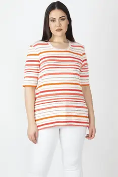 

Sans Textile Women 'S Colorful Striped Viscose Blouse 65 N16094