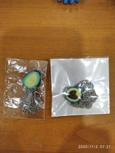 OATHYAN-colgantes de aguacate y fruta para mujer, collar de cadena larga con forma de corazón, joyería