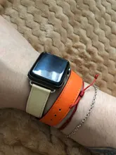 Correa de cuero genuino para Apple Watch, pulsera de reloj, Series 6, SE, 5, 4, 3, 2, 1, 44MM, 40MM, 42MM, 38MM, Iwatch