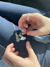 2 unids/set mejor amigo collar encanto señora Corazón Arco Iris grabar mejor amigo para siempre COLLAR COLGANTE amistad mejores amigos regalo de la joyería