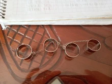 Punk Hip-Hop Cruz anillo de plata Chapado en Color Retro Cadena de dedo anillo de joyería ajustable regalo para Unisex anillo partido anillos