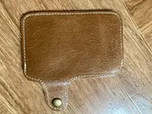 Tarjetero de cuero de negocios para hombre, billetera delgada con bloqueo, monedero, tarjetero