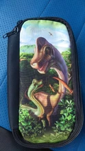 Estuche de cosméticos con estampado de dinosaurio para niños y niñas, estuche de lápices con estampado de monstruo Bolsas de lápices Rex para niños, estuche escolar, papelería, regalo