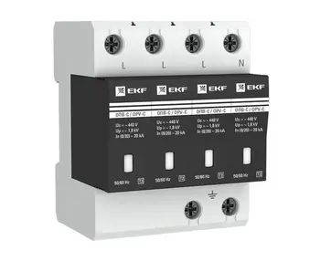 

Pulse voltage limiter opv-c/4 p in 20ka 400 V with sign. EKF Proxima