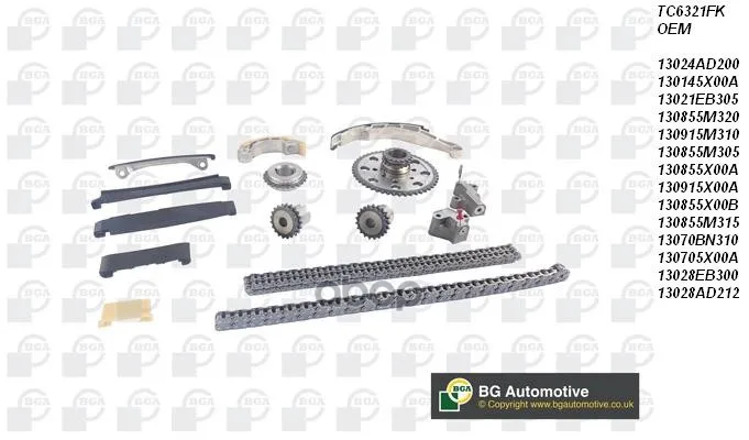 Комплект Цепи Грм Nissan Navara 2005-2010 Bga арт. TC6321FK