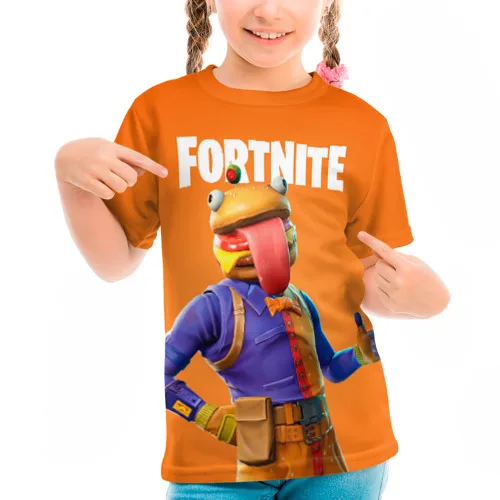 Детская футболка 3D «Fortnite(Burger)» для мальчиков и девочек, Легкая футболка с рисунком