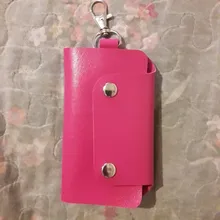 1 PC portátil de los titulares de ama de llaves llavero coche bolsa Porta llaves Unisex caso cartera cubierta de Color sólido Simple bolsa de almacenamiento