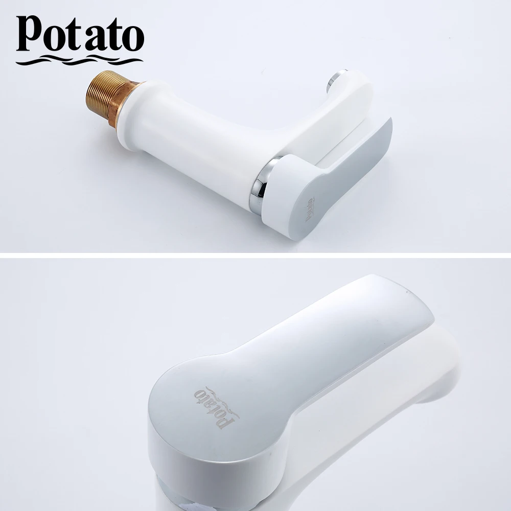 Potato 3 цвета кран для ванны, кран для раковины, латунный хромированный кран, кран для раковины, смеситель для раковины, кран для горячей и холодной воды, смесители для ванной комнаты p10237