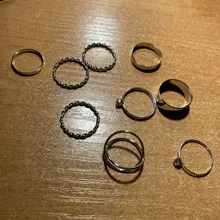 10 unids/set moda minimalista Punk Midi redondo anillo de conjunto para mujer Bohemia Vintage Metal dedo nudillo anillos de joyería