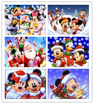 

5d Diamond Painting Full Square&round "Cartoon mickey Christmas" Diamond Embroidery Diamond Mosaic Rhinestone Home Decor Gift