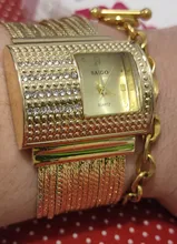 Creative-Relojes de pulsera de lujo para mujer, de marca superior, correa de acero dorado, resistente al agua, 2021