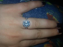 CC Anillos para las mujeres de la Boda nupcial Anelli joyería de moda anillo de compromiso de oro blanco Anillos de Color CC595
