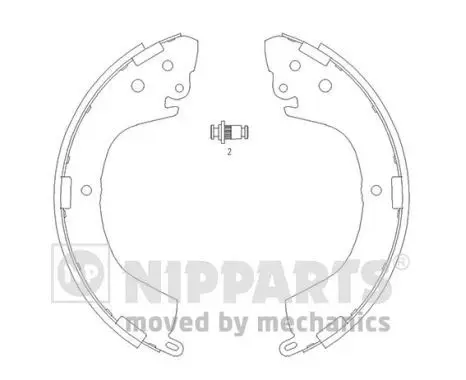 Колодки барабанные Mitsubishi L200 2.0-2.5TD 96/L400 2.5TD 99 NI