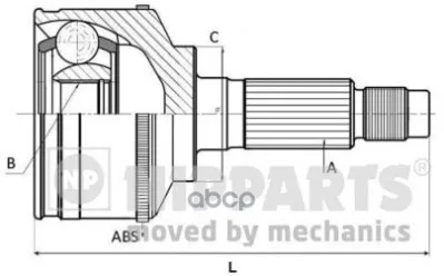 Шрус Hyundai Elantra Xd 02-09 Наружн. Nipparts N2820525 Nipparts арт. N2820525